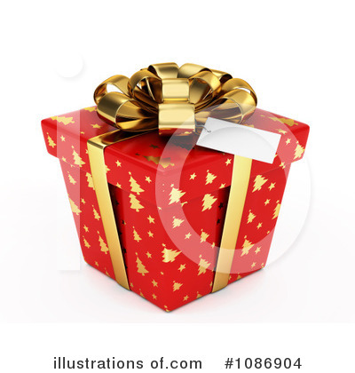Royalty-Free (RF) Christmas Present Clipart Illustration by BNP Design Studio - Stock Sample #1086904