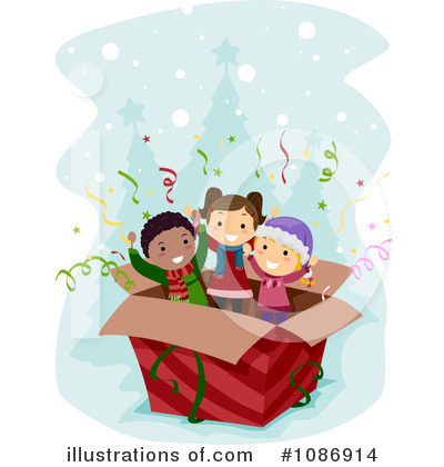 Royalty-Free (RF) Christmas Present Clipart Illustration by BNP Design Studio - Stock Sample #1086914
