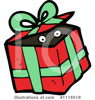 Royalty-Free (RF) Christmas Present Clipart Illustration by lineartestpilot - Stock Sample #1116518