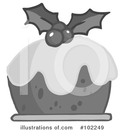 Royalty-Free (RF) Christmas Pudding Clipart Illustration by Hit Toon - Stock Sample #102249