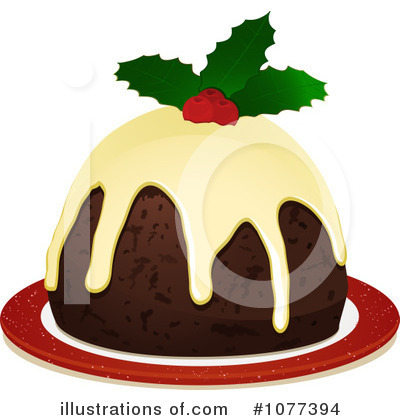 Christmas Pudding Clipart #1077394 by elaineitalia