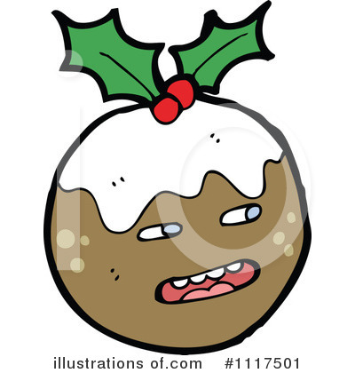 Royalty-Free (RF) Christmas Pudding Clipart Illustration by lineartestpilot - Stock Sample #1117501