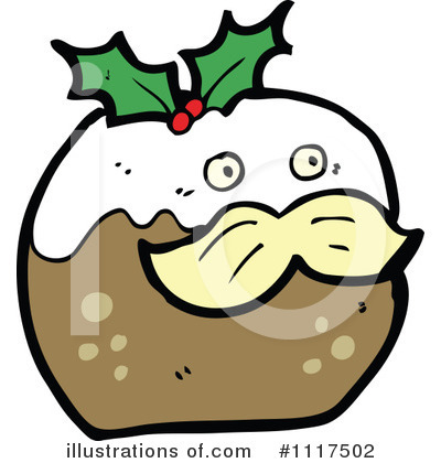 Royalty-Free (RF) Christmas Pudding Clipart Illustration by lineartestpilot - Stock Sample #1117502