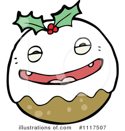 Royalty-Free (RF) Christmas Pudding Clipart Illustration by lineartestpilot - Stock Sample #1117507