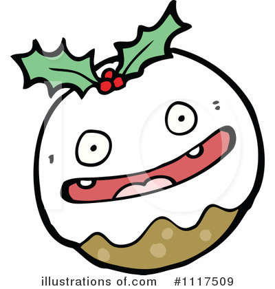 Royalty-Free (RF) Christmas Pudding Clipart Illustration by lineartestpilot - Stock Sample #1117509