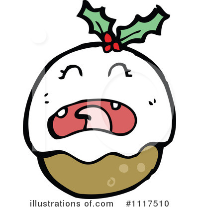 Royalty-Free (RF) Christmas Pudding Clipart Illustration by lineartestpilot - Stock Sample #1117510