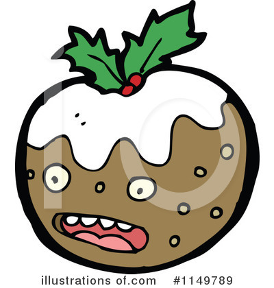 Royalty-Free (RF) Christmas Pudding Clipart Illustration by lineartestpilot - Stock Sample #1149789