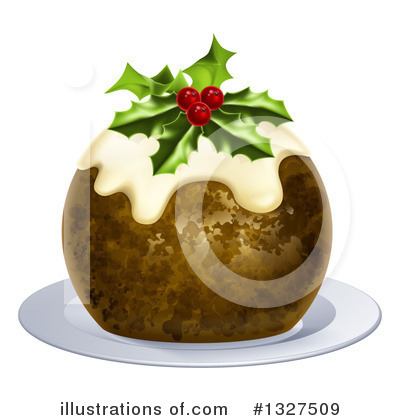 Royalty-Free (RF) Christmas Pudding Clipart Illustration by AtStockIllustration - Stock Sample #1327509