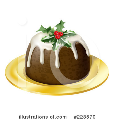 Royalty-Free (RF) Christmas Pudding Clipart Illustration by AtStockIllustration - Stock Sample #228570
