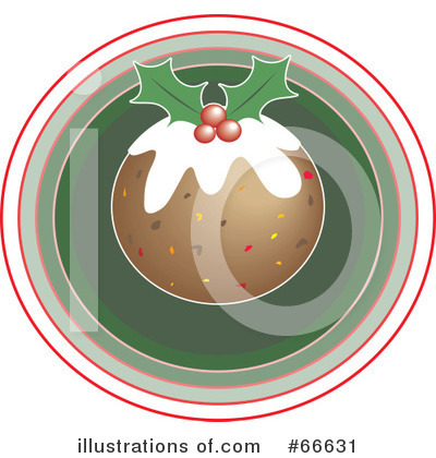 Royalty-Free (RF) Christmas Pudding Clipart Illustration by Prawny - Stock Sample #66631
