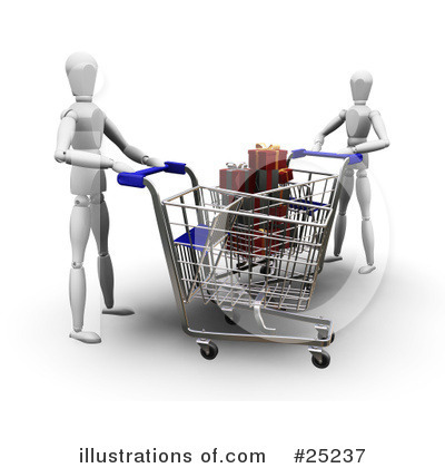 Shopping Cart Clipart #25237 by KJ Pargeter