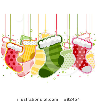 Royalty-Free (RF) Christmas Stocking Clipart Illustration by BNP Design Studio - Stock Sample #92454