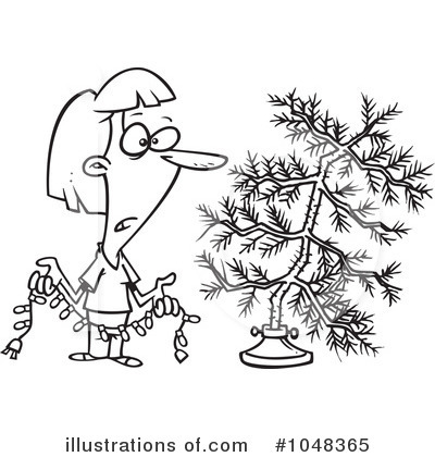 Royalty-Free (RF) Christmas Tree Clipart Illustration by toonaday - Stock Sample #1048365