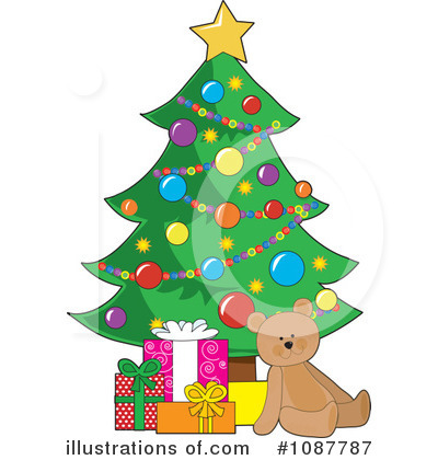 Royalty-Free (RF) Christmas Tree Clipart Illustration by Maria Bell - Stock Sample #1087787