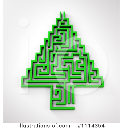 Royalty-Free (RF) Christmas Tree Clipart Illustration by Mopic - Stock Sample #1114354