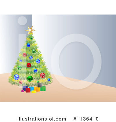 Christmas Tree Clipart #1136410 by Andrei Marincas
