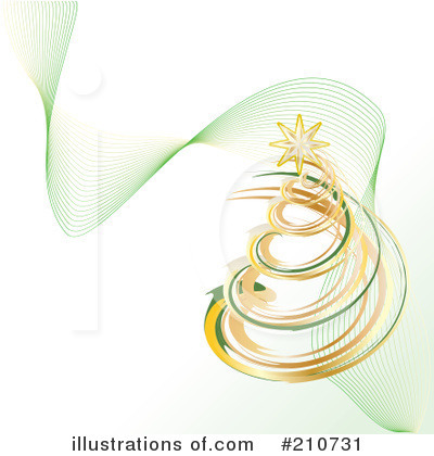 Royalty-Free (RF) Christmas Tree Clipart Illustration by MilsiArt - Stock Sample #210731