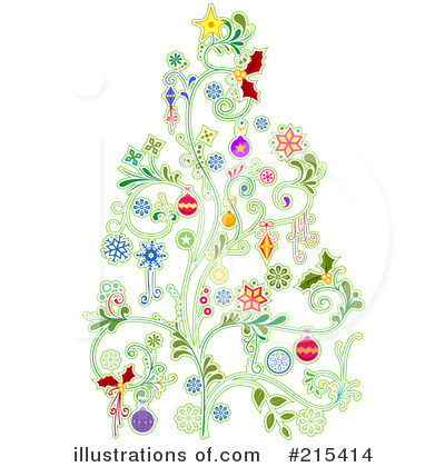 Royalty-Free (RF) Christmas Tree Clipart Illustration by BNP Design Studio - Stock Sample #215414