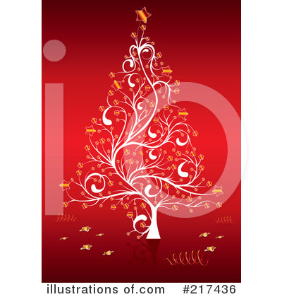 Royalty-Free (RF) Christmas Tree Clipart Illustration by MilsiArt - Stock Sample #217436