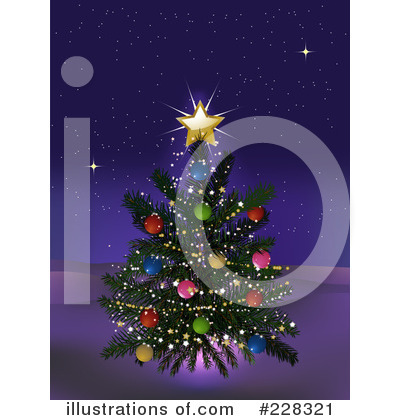 Royalty-Free (RF) Christmas Tree Clipart Illustration by elaineitalia - Stock Sample #228321