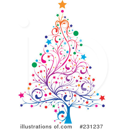 Royalty-Free (RF) Christmas Tree Clipart Illustration by MilsiArt - Stock Sample #231237