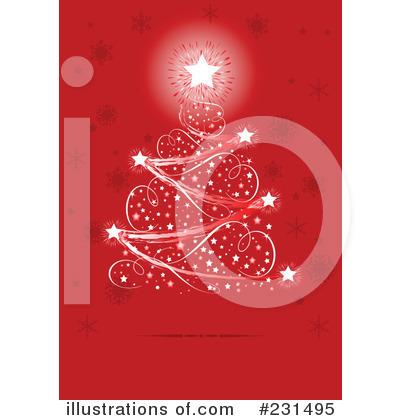 Royalty-Free (RF) Christmas Tree Clipart Illustration by Pushkin - Stock Sample #231495