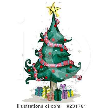 Royalty-Free (RF) Christmas Tree Clipart Illustration by BNP Design Studio - Stock Sample #231781