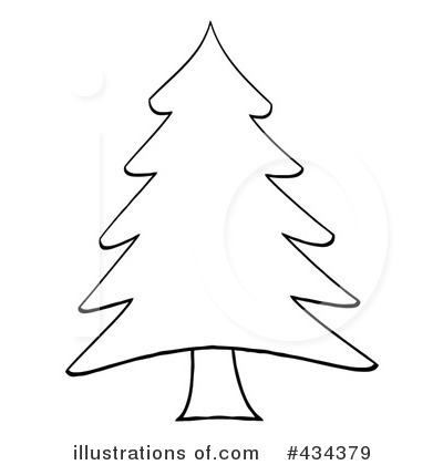 Royalty-Free (RF) Christmas Tree Clipart Illustration by Hit Toon - Stock Sample #434379
