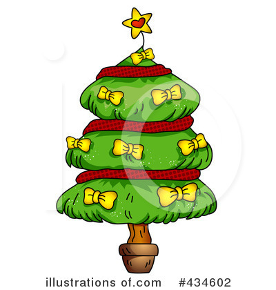 Royalty-Free (RF) Christmas Tree Clipart Illustration by BNP Design Studio - Stock Sample #434602