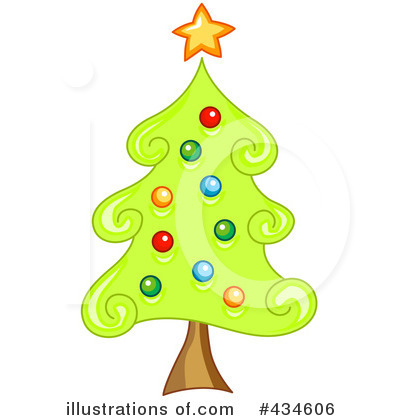 Royalty-Free (RF) Christmas Tree Clipart Illustration by BNP Design Studio - Stock Sample #434606