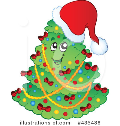 Royalty-Free (RF) Christmas Tree Clipart Illustration by visekart - Stock Sample #435436