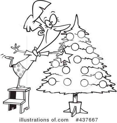 Royalty-Free (RF) Christmas Tree Clipart Illustration by toonaday - Stock Sample #437667