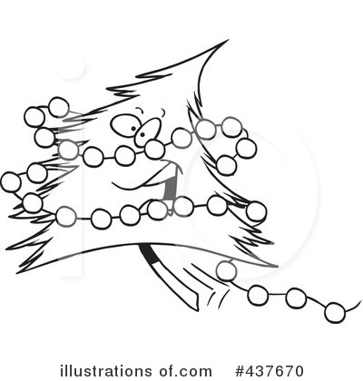 Royalty-Free (RF) Christmas Tree Clipart Illustration by toonaday - Stock Sample #437670