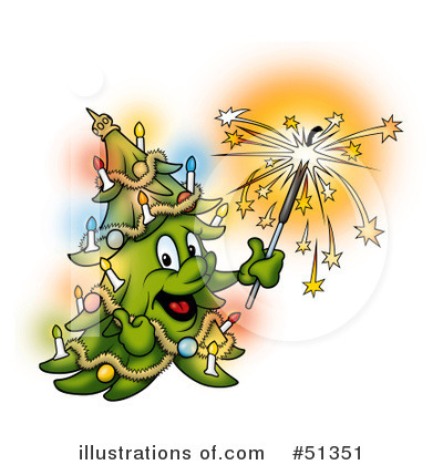 Royalty-Free (RF) Christmas Tree Clipart Illustration by dero - Stock Sample #51351