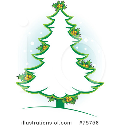 Royalty-Free (RF) Christmas Tree Clipart Illustration by Lal Perera - Stock Sample #75758