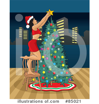 Royalty-Free (RF) Christmas Tree Clipart Illustration by David Rey - Stock Sample #85021