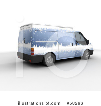 Royalty-Free (RF) Christmas Van Clipart Illustration by KJ Pargeter - Stock Sample #58296