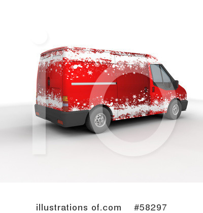Royalty-Free (RF) Christmas Van Clipart Illustration by KJ Pargeter - Stock Sample #58297