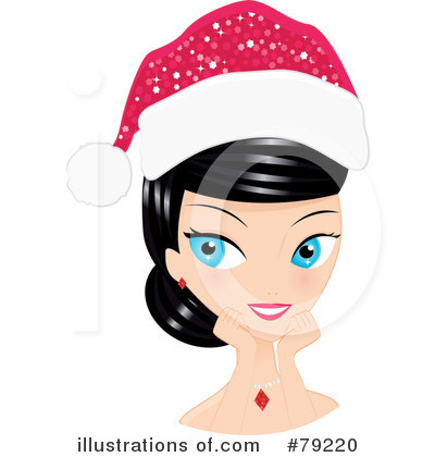Royalty-Free (RF) Christmas Woman Clipart Illustration by Melisende Vector - Stock Sample #79220
