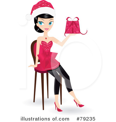 Royalty-Free (RF) Christmas Woman Clipart Illustration by Melisende Vector - Stock Sample #79235