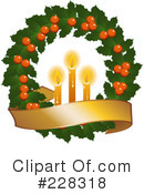 Christmas Wreath Clipart #228318 by elaineitalia