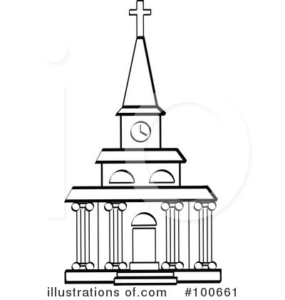 Royalty-Free (RF) Church Clipart Illustration by Andy Nortnik - Stock Sample #100661