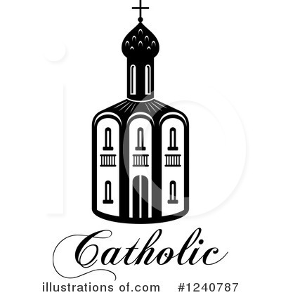 Royalty-Free (RF) Church Clipart Illustration by Vector Tradition SM - Stock Sample #1240787