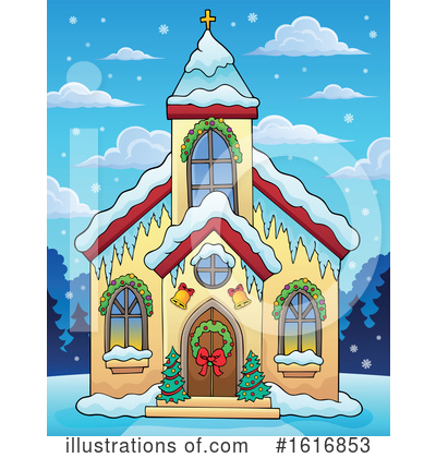 Royalty-Free (RF) Church Clipart Illustration by visekart - Stock Sample #1616853