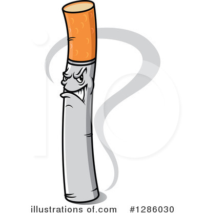 Cigarette Mascot Clipart #1286030 by Vector Tradition SM