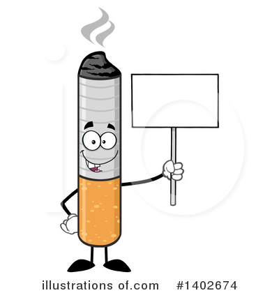 Cigarette Mascot Clipart #1402674 by Hit Toon