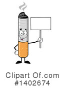 Cigarette Mascot Clipart #1402674 by Hit Toon