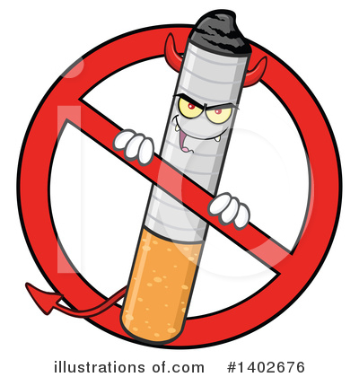 Cigarette Mascot Clipart #1402676 by Hit Toon