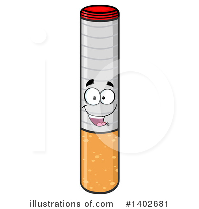 Cigarette Mascot Clipart #1402681 by Hit Toon
