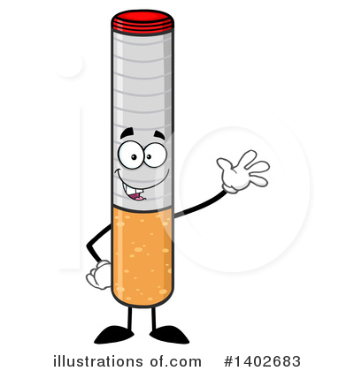 Royalty-Free (RF) Cigarette Mascot Clipart Illustration by Hit Toon - Stock Sample #1402683